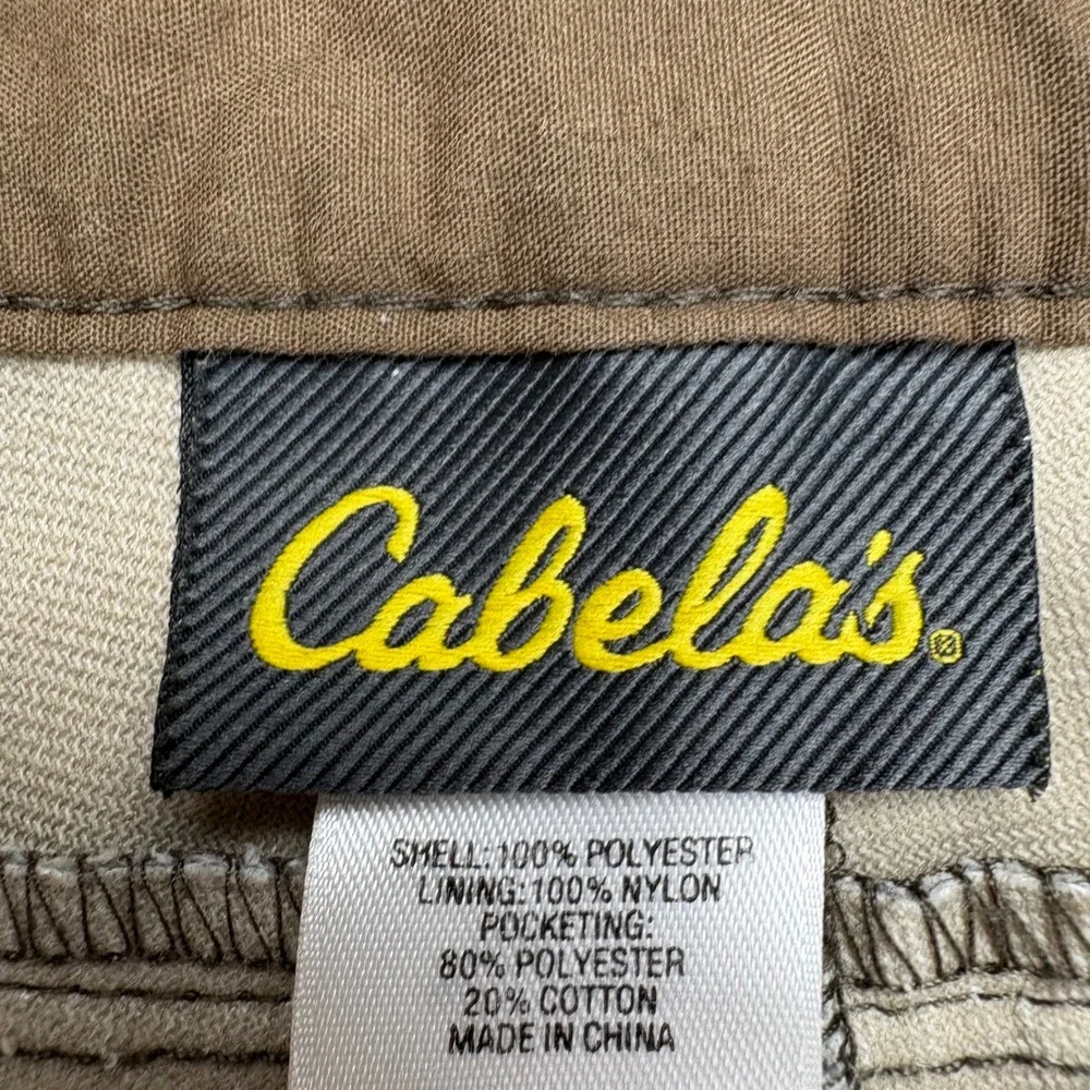 Cabelas Cargo Pants Mens 46 Tall Green Brown Camo Hunting Double‎ Knee Outdoor